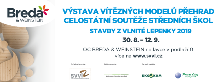 Výstava vítězných modelů přehrad celostátní soutěže středních škol