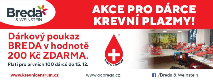 Darujte plazmu a získejte dárkový poukaz