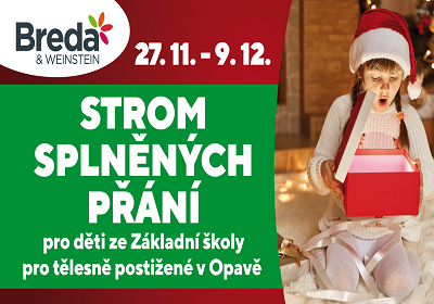 Strom splněných přání pro děti ze Základní školy pro tělesně postižené v Opavě