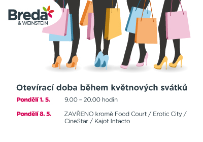 Otevírací doba během květnových svátků